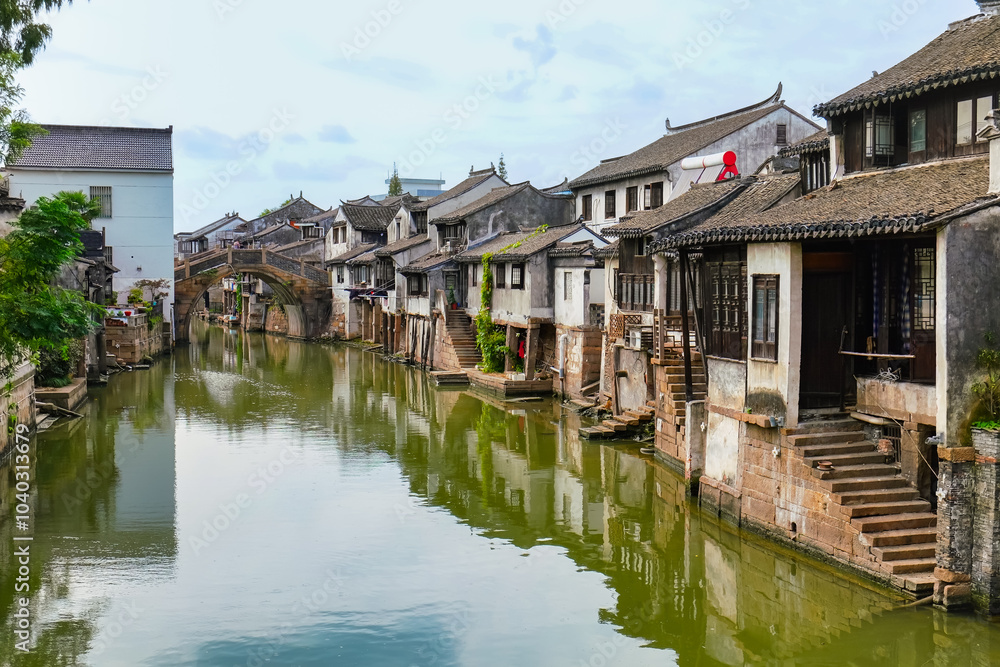 View of the classical water town called Shaxi near Shanghai suburb in Jiangsu, China. View of the classical water town called Shaxi near Shanghai suburb in Jiangsu, China.