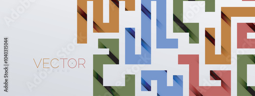 Color bend lines with shadow texture effect. Vector Illustration For Wallpaper, Banner, Background, Card, Book Illustration, landing page