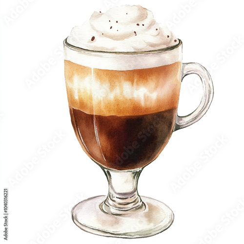 coffee drink watercolor clipart illustration