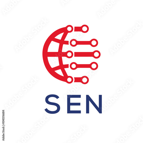 SEN letter logo creative design. 