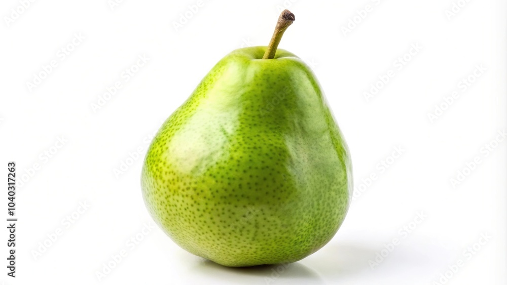 Aerial view of green pear isolated on white background Aerial view of green pear isolated on white background