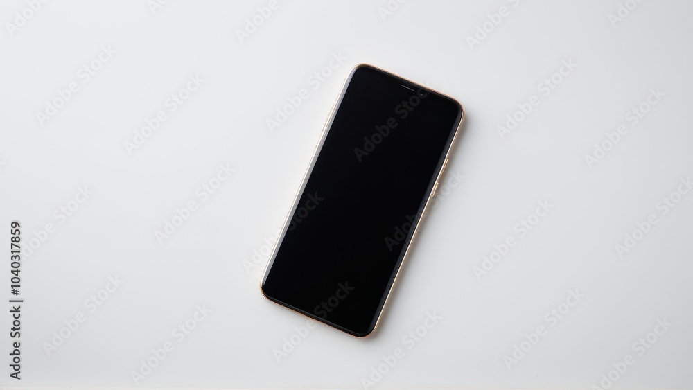 A sleek black smartphone with gold edges lies on a dark surface, emphasizing its modern design and subtle illumination from ambient lighting. A sleek black smartphone with gold edges lies on a dark surface, emphasizing its modern design and subtle illumination from ambient lighting.