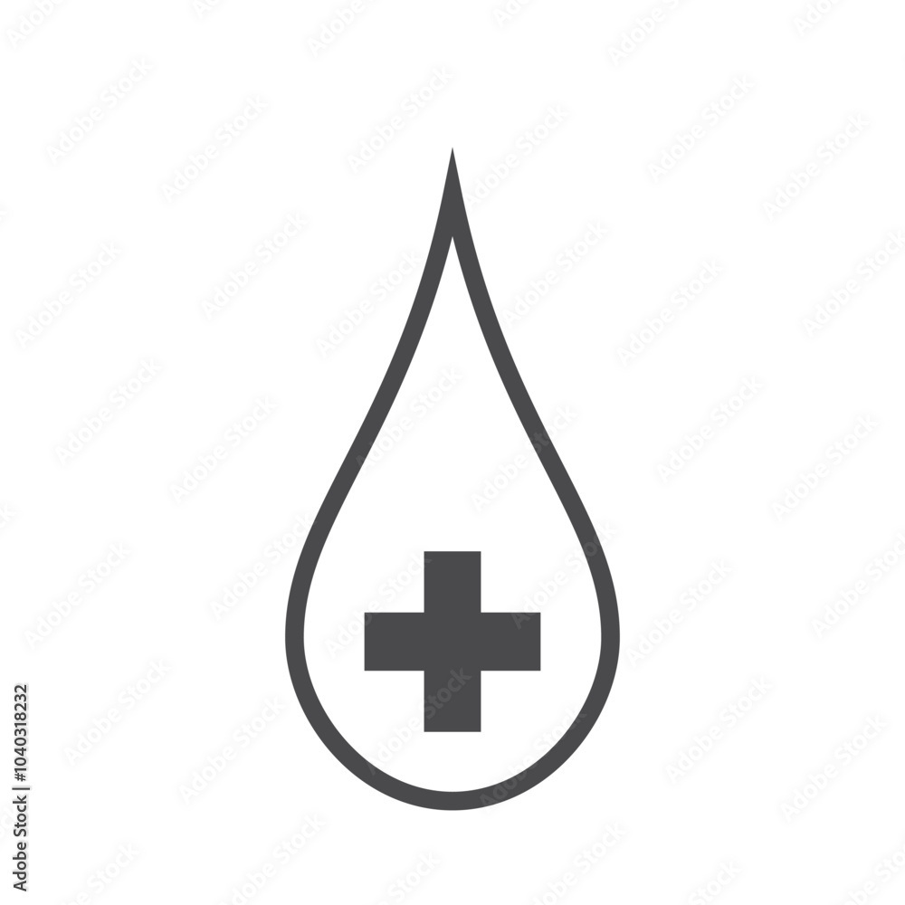 blood drop line icon. medical, treatment and donor symbol. isolated vector image in simple style blood drop line icon. medical, treatment and donor symbol. isolated vector image in simple style