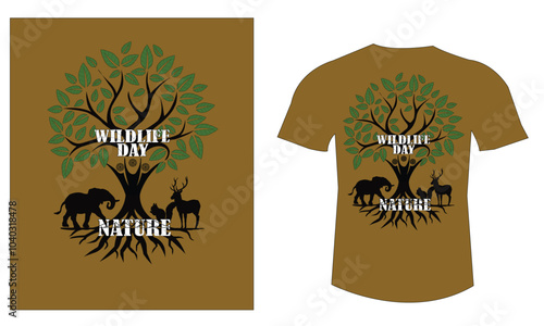T-shirt design about wildlife day 2025