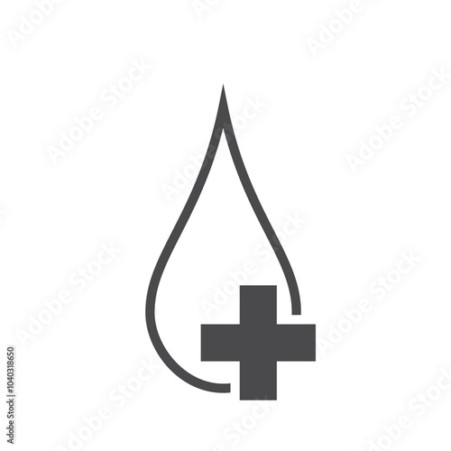 blood line icon. medical, treatment and donor symbol. isolated vector image in simple style