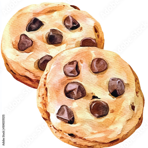 Cookies watercolor clipart illustration