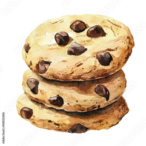 Cookies watercolor clipart illustration