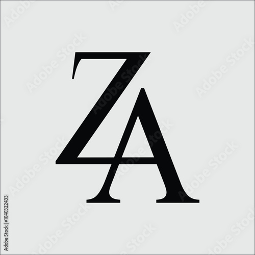 Initial Letter ZA Logo Design Outstanding Creative Modern Symbol Sign photo