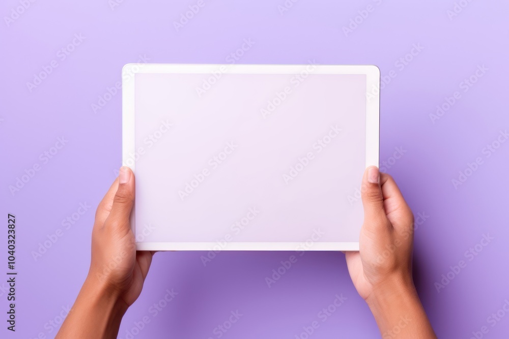 Computer holding purple hand. Computer holding purple hand.