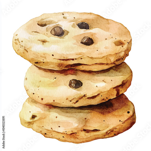 Cookies watercolor clipart illustration