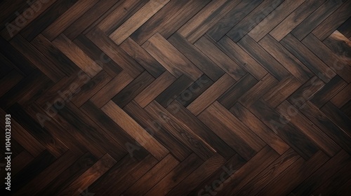 Parquet wood texture, dark wooden floor background. Brown wood texture of floor with natural pattern