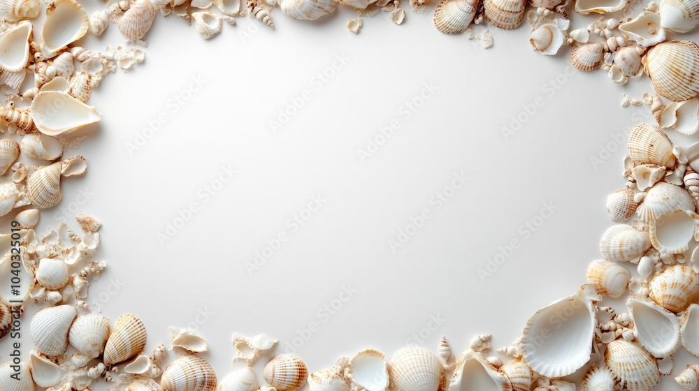A border of seashells, A border of seashells,