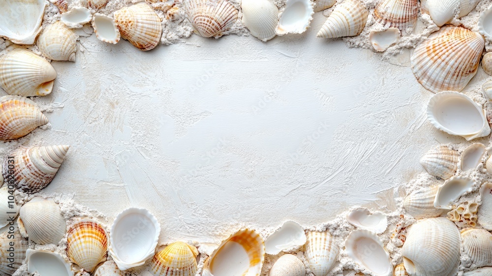 A border of seashells, A border of seashells,
