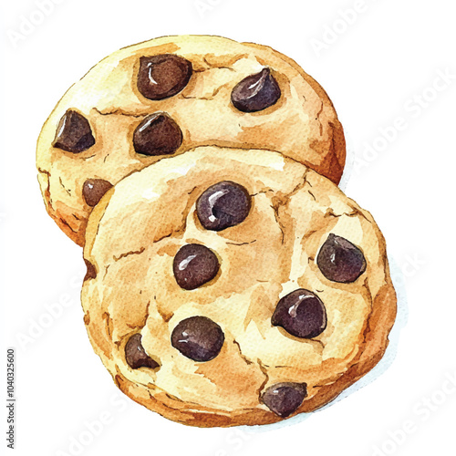 Cookies watercolor clipart illustration