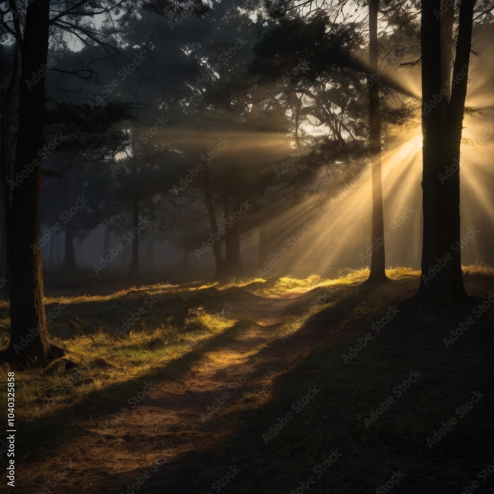 Photograph with a strong cinematic feel, capturing the fleeting moment where a beam of warm, golden light pierces through the darkness, creating a stark divide between day and night Photograph with a strong cinematic feel, capturing the fleeting moment where a beam of warm, golden light pierces through the darkness, creating a stark divide between day and night