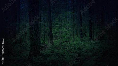 Moving Through Spooky Dark Forest
