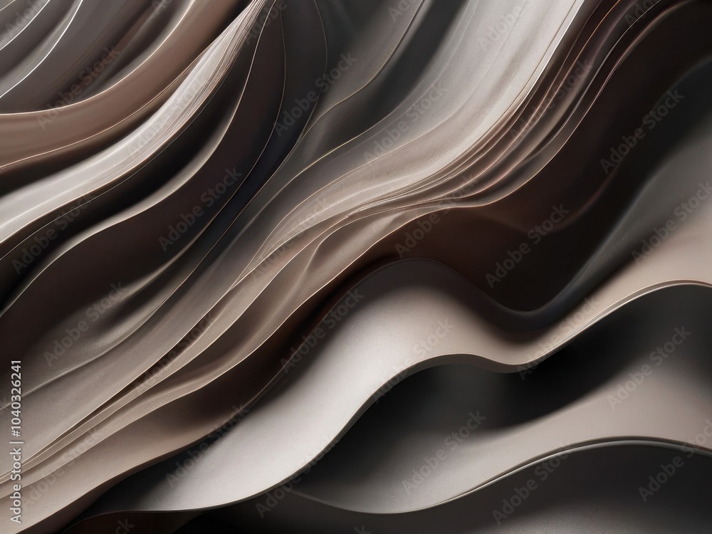 Obraz premium soft waves grey, smooth-soft-brownish-gradient-backdrop-abstact-background .