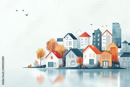 An illustrative view of the housing market, highlighting trends in residential development and property investment, capturing the dynamic nature of real estate growth.