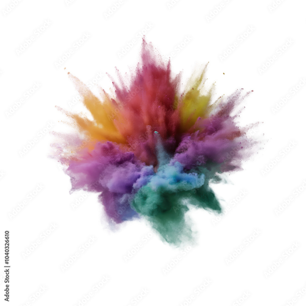 Naklejka premium Burst of Colorful Dust