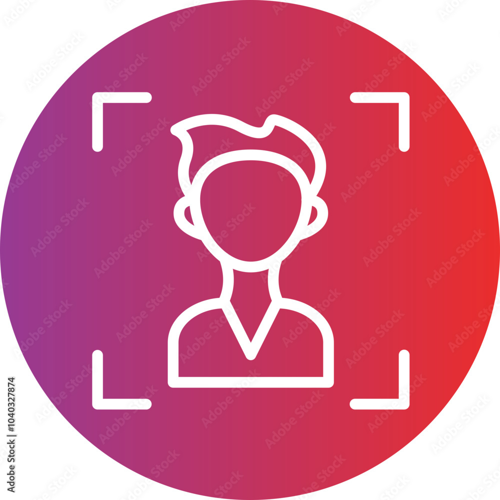 Portrait vector icon style Portrait vector icon style