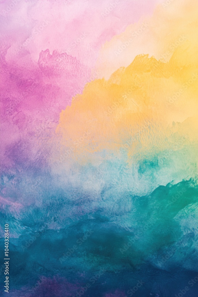 Rainbow colored sky with clouds Rainbow colored sky with clouds