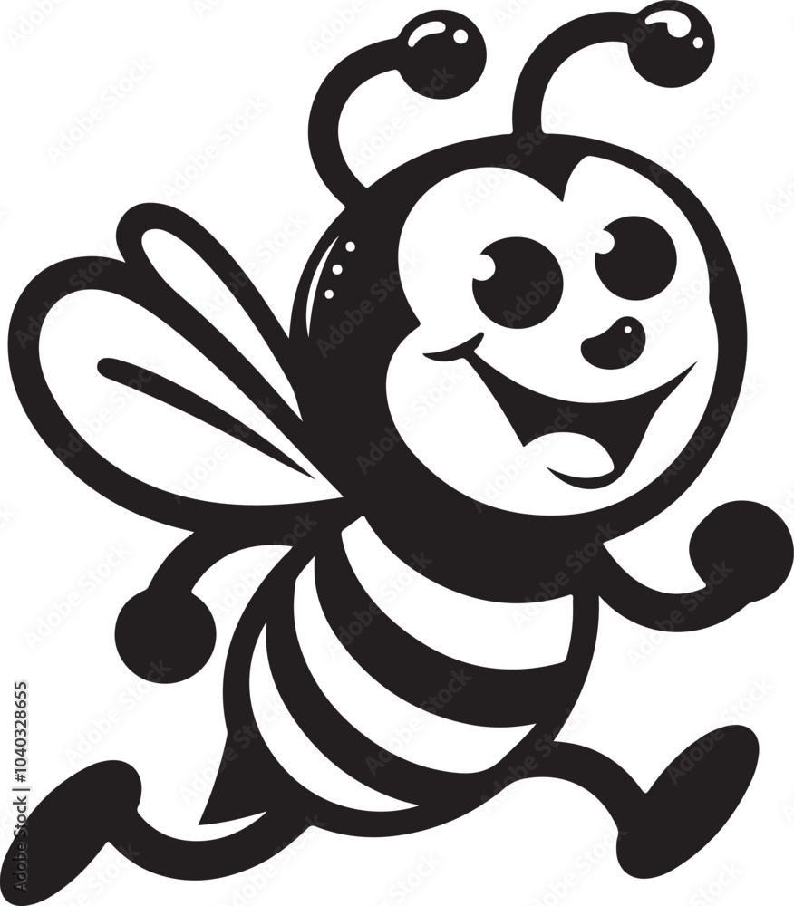 Obraz premium Smiling wasp vector illustration