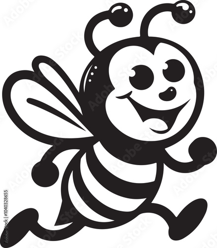 Smiling wasp vector illustration