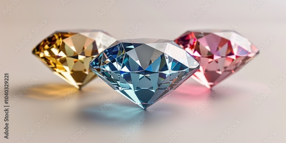 A vibrant display of colored diamond patterns showcasing minimalistic elegance in design A vibrant display of colored diamond patterns showcasing minimalistic elegance in design