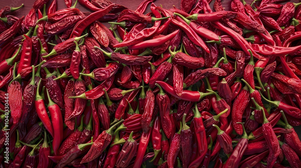 Fototapeta premium Arrengement of red pepers.Similar