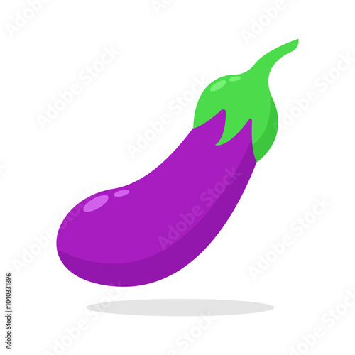 illustration of a eggplant. fresh eggplant vector design. eggplant icon.