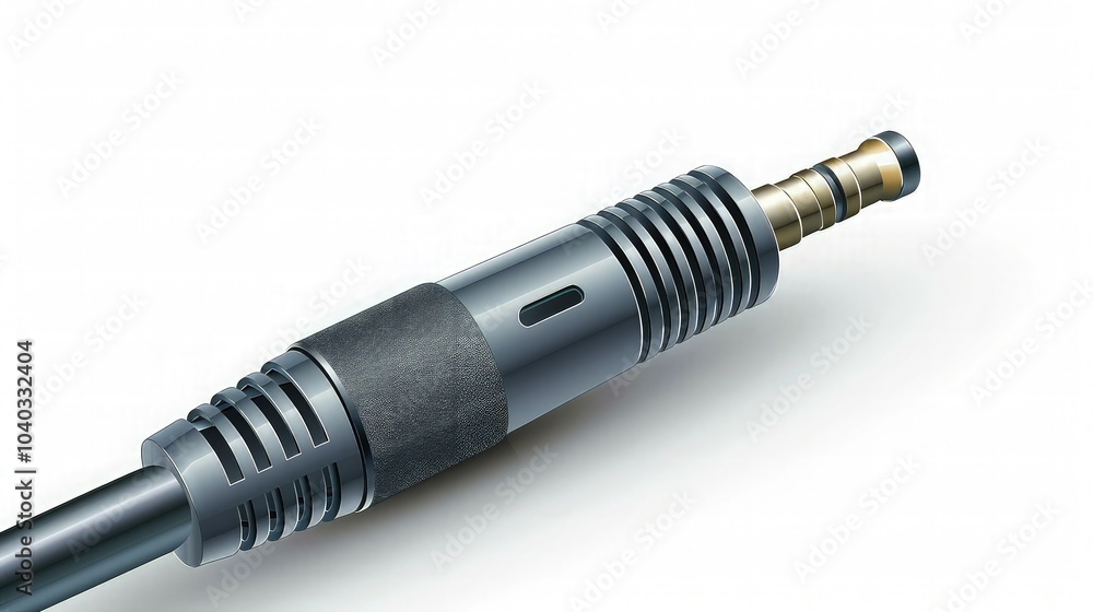Audio jack plug cable vector icon isolated on white background Audio jack plug cable vector icon isolated on white background