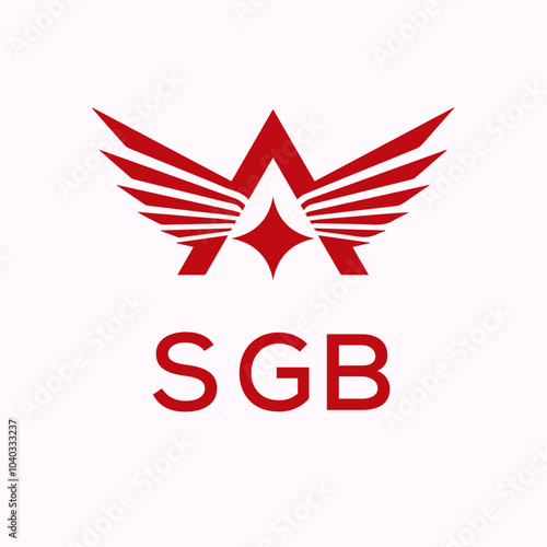 SGB letter logo design with black background in illustrator, vector logo modern alphabet font overlap style. calligraphy designs for logo, Poster, Invitation, etc.	 photo