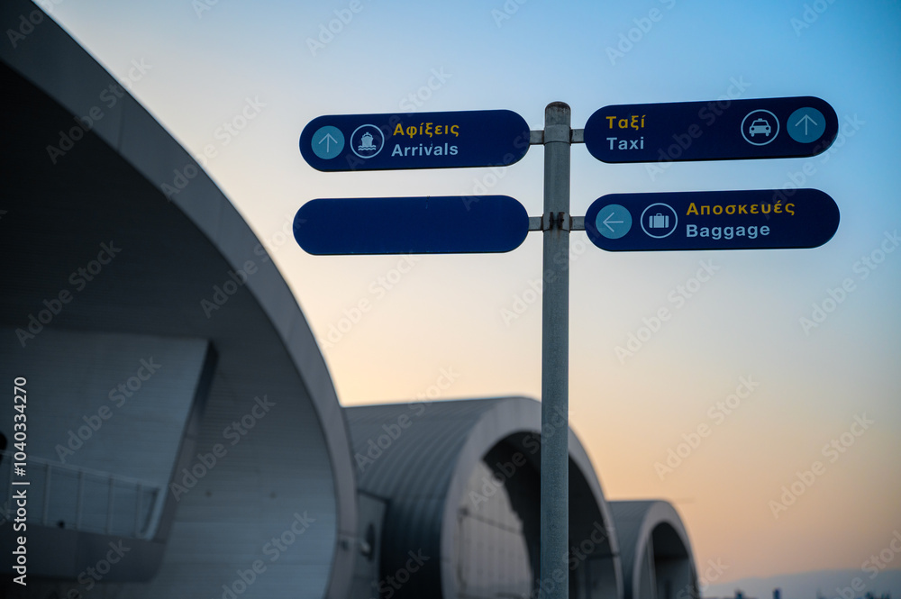 Airport Directional Signs for Arrivals, Taxi, and Baggage
Airport Directional Signs for Arrivals, Taxi, and Baggage