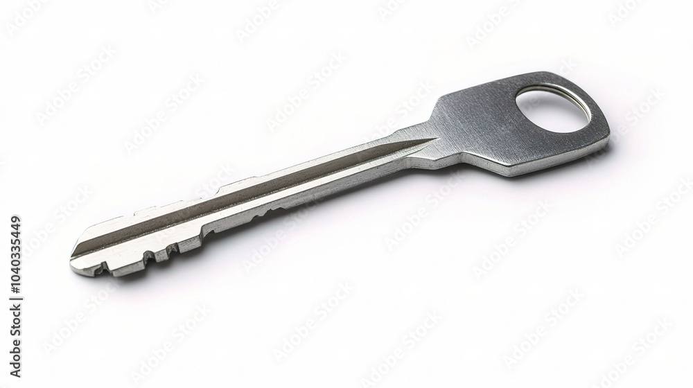 Key on White Background with House Shape Emphasis Key on White Background with House Shape Emphasis