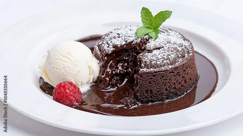 Decadent Chocolate Lava Cake with Ice Cream Decadent Chocolate Lava Cake with Ice Cream