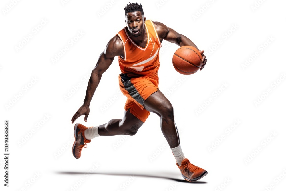 Naklejka premium Basketball sports player motion.