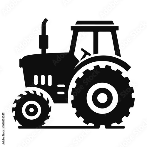 Tractor icon for Farmer Service uses Vector Art image, Agricultural machinery vector illustration.