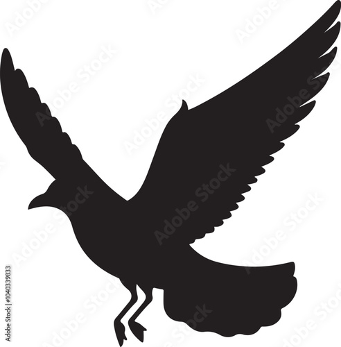 seagull bird silhouette design vector illustration photo