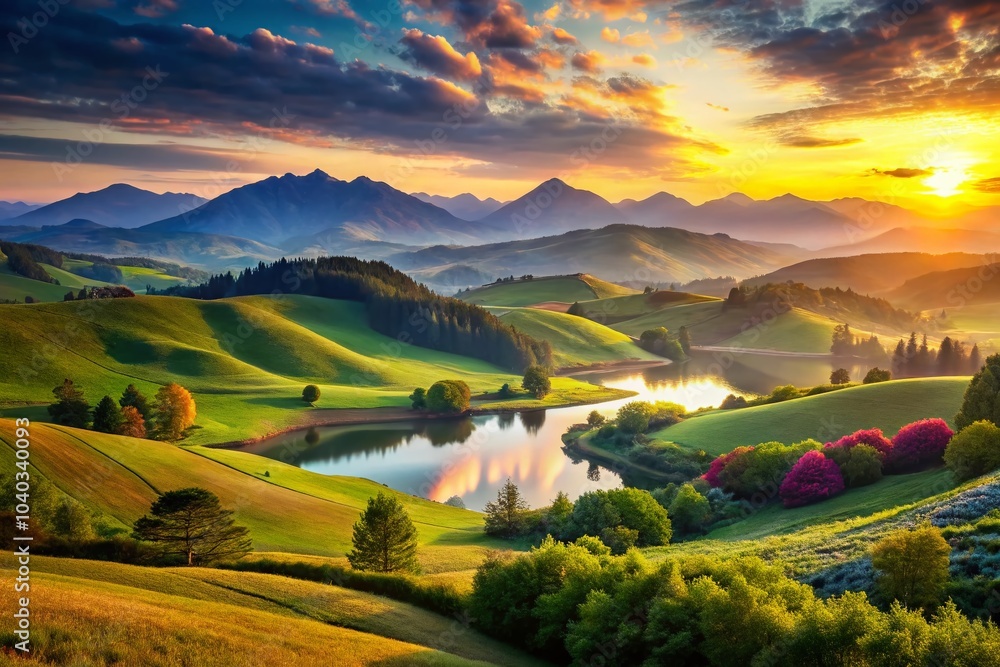 custom made wallpaper toronto digitalVibrant Gradient Abstract Background Set for Stunning Landscape Photography