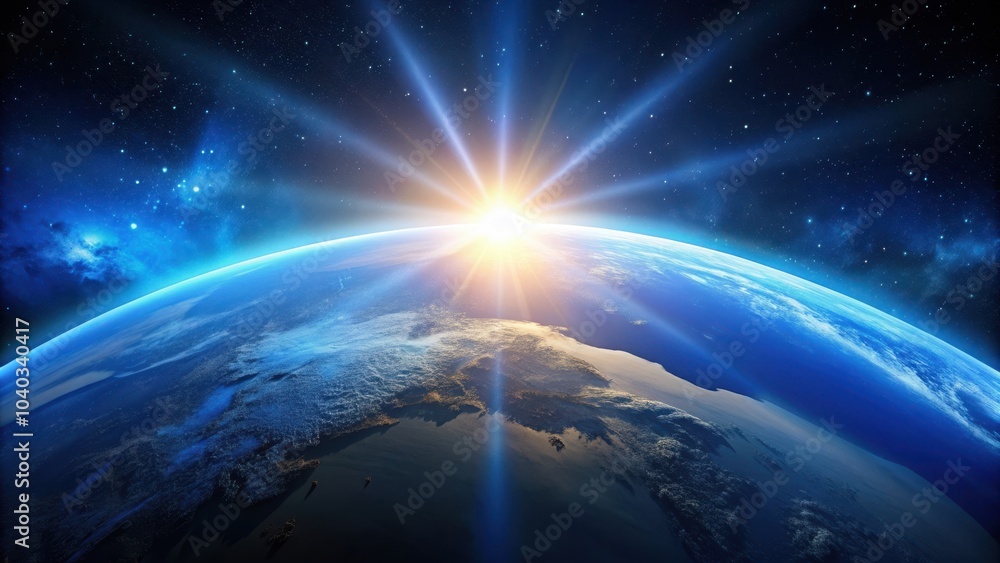 Blue sunrise over the earth with a view from space, blue, sunrise, earth, space, planet, globe, horizon, morning, atmosphere Blue sunrise over the earth with a view from space, blue, sunrise, earth, space, planet, globe, horizon, morning, atmosphere