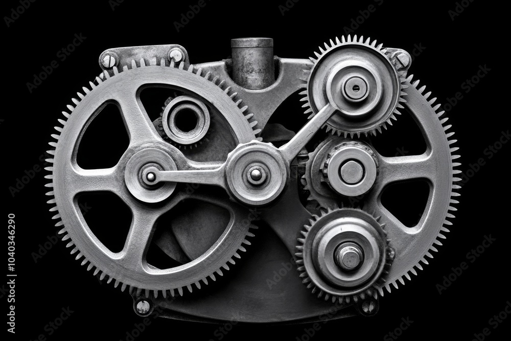 Close-up of gears and cogs, with a mechanical engineer fine-tuning the machinery, highlighting the intricacies of engineering design Close-up of gears and cogs, with a mechanical engineer fine-tuning the machinery, highlighting the intricacies of engineering design