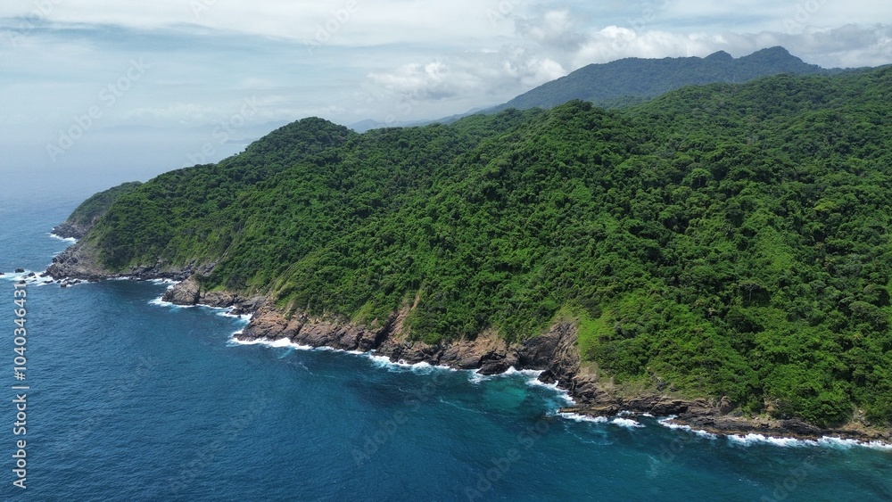 Aerial photo of Playa Brava, Tayrona Natural Park, Colombia Aerial photo of Playa Brava, Tayrona Natural Park, Colombia