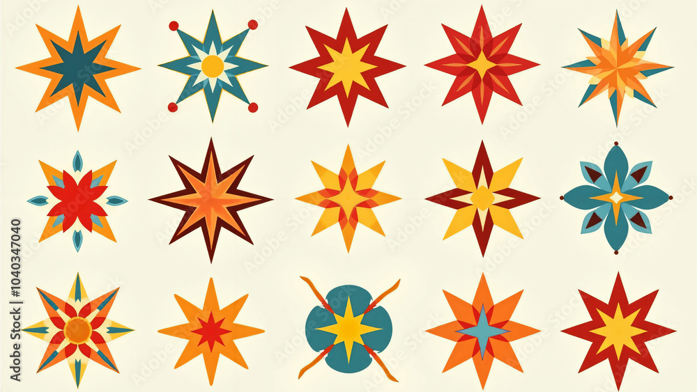 Retro Sparkle Stars: Mid-Century Modern Twinkle Star Clip Art Bundle for Vintage-Themed Projects and Branding Retro Sparkle Stars: Mid-Century Modern Twinkle Star Clip Art Bundle for Vintage-Themed Projects and Branding