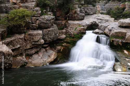 Ballikayalar Waterfalls, located in Gebze, Turkey, are deep in the canyon. There are 2 large waterfalls throughout the canyon.
