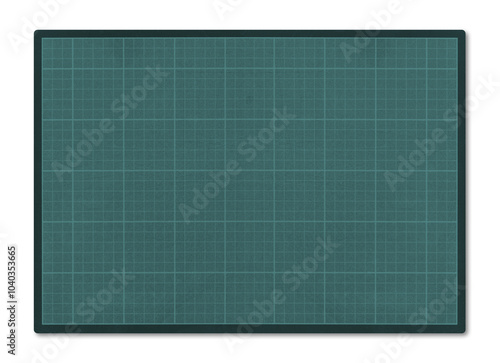 Green cutting mat isolated on transparent background photo