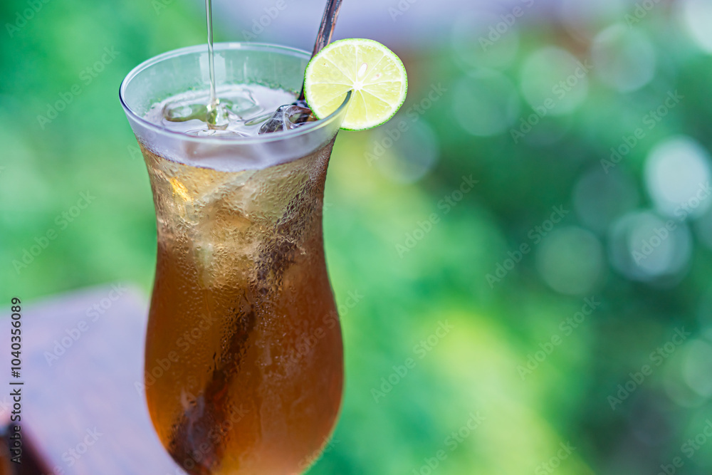 Refreshing Cocktail in a Tropical Setting Refreshing Cocktail in a Tropical Setting