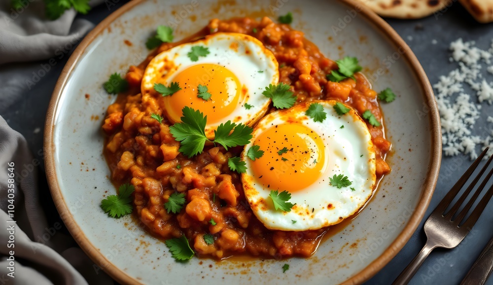 Dimer Bhuna Fried Eggs in Spicy Tomato Gravy (Bangladeshi Cuisine) Dimer Bhuna Fried Eggs in Spicy Tomato Gravy (Bangladeshi Cuisine)