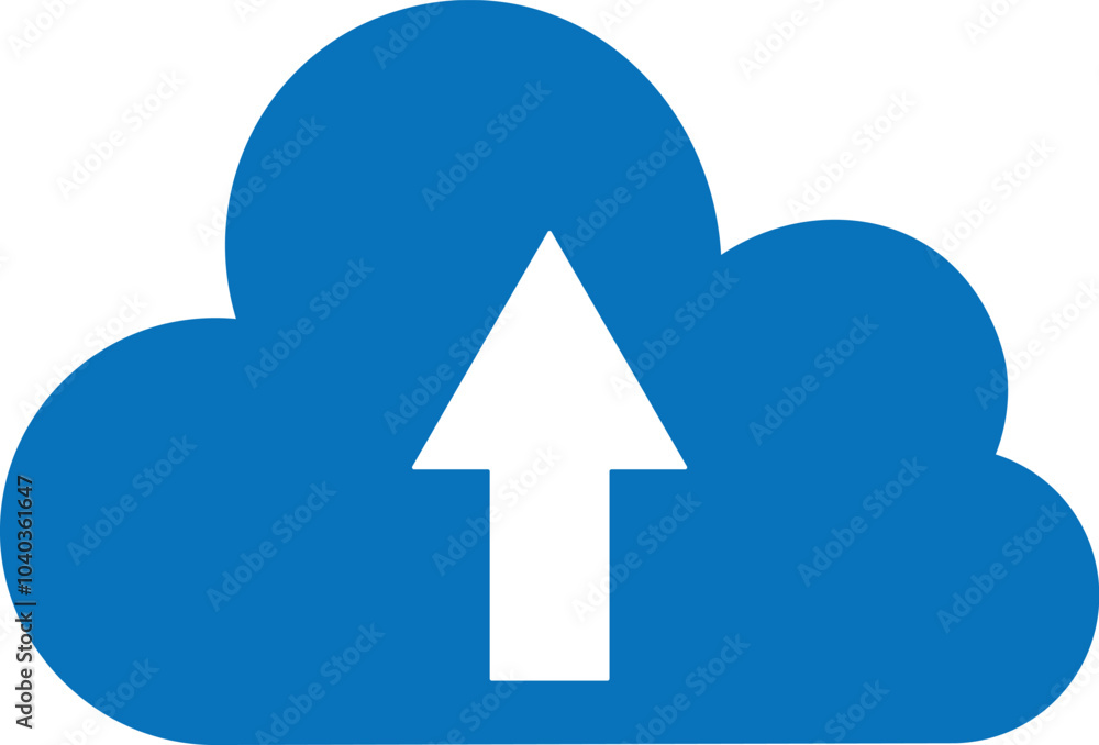 Blue coloured Cloud storage icon Blue coloured Cloud storage icon