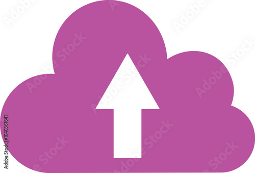 Violet coloured Cloud storage icon