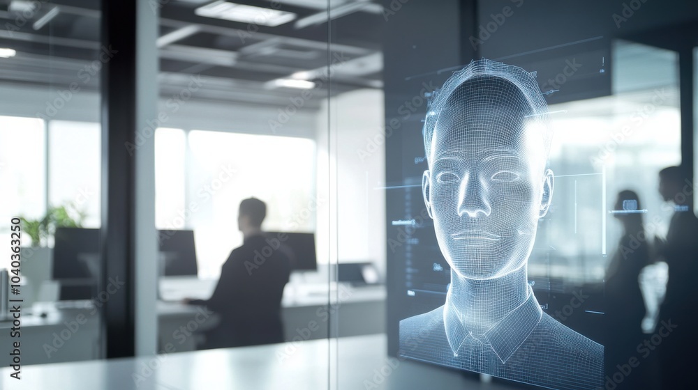 A cutting-edge AI-powered real-time facial emotion recognition system, modern office environment with advanced cameras and emotion analysis interfaces, Emotion style A cutting-edge AI-powered real-time facial emotion recognition system, modern office environment with advanced cameras and emotion analysis interfaces, Emotion style